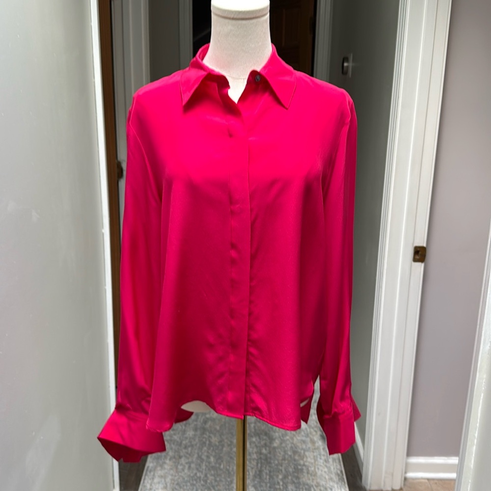 TWP Morning After shirt in Raspberry